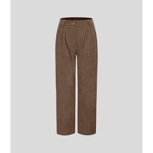 Halara Women’s Mid Rise Zipper Pocket Corduroy Casual Pants Size Large Brown NWT